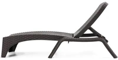 Roma Set of 2 Chaise Lounger-Brown