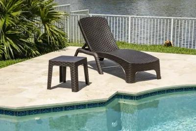 Roma Set of 2 Chaise Lounger-Brown