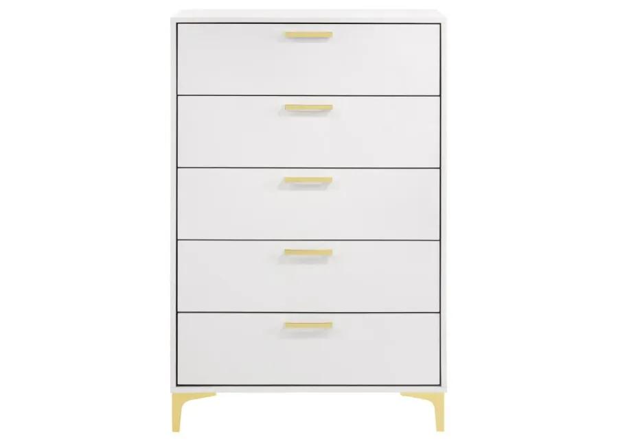 Kendall 5-drawer Chest White