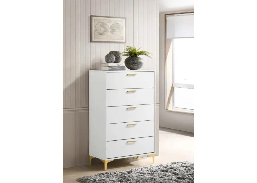 Kendall 5-drawer Chest White