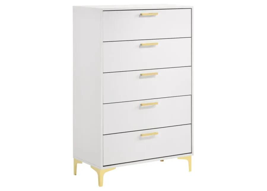 Kendall 5-drawer Chest White