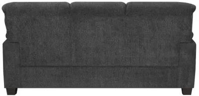 Clementine Upholstered Sofa with Nailhead Trim Grey