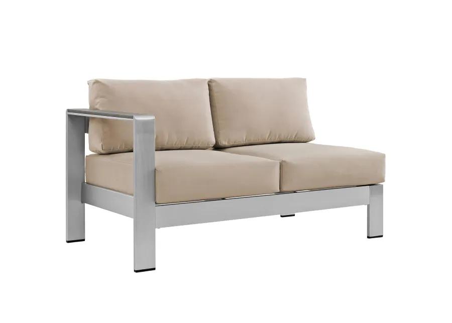 Shore 4 Piece Outdoor Patio Aluminum Sectional Sofa Set