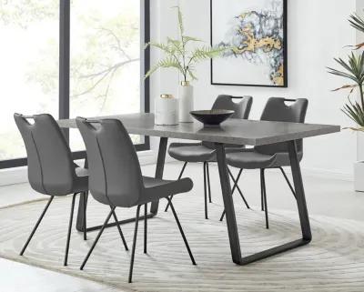 Coronado 5 Piece Gray Rectangular Dining Set