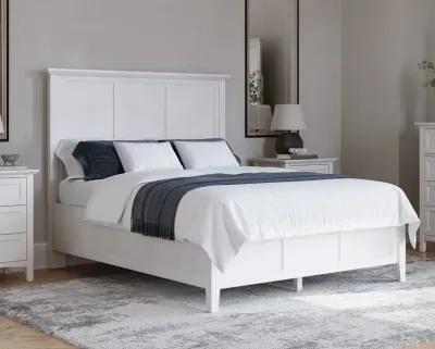 Grace Queen-size Three Panel Bed in Snowfall White