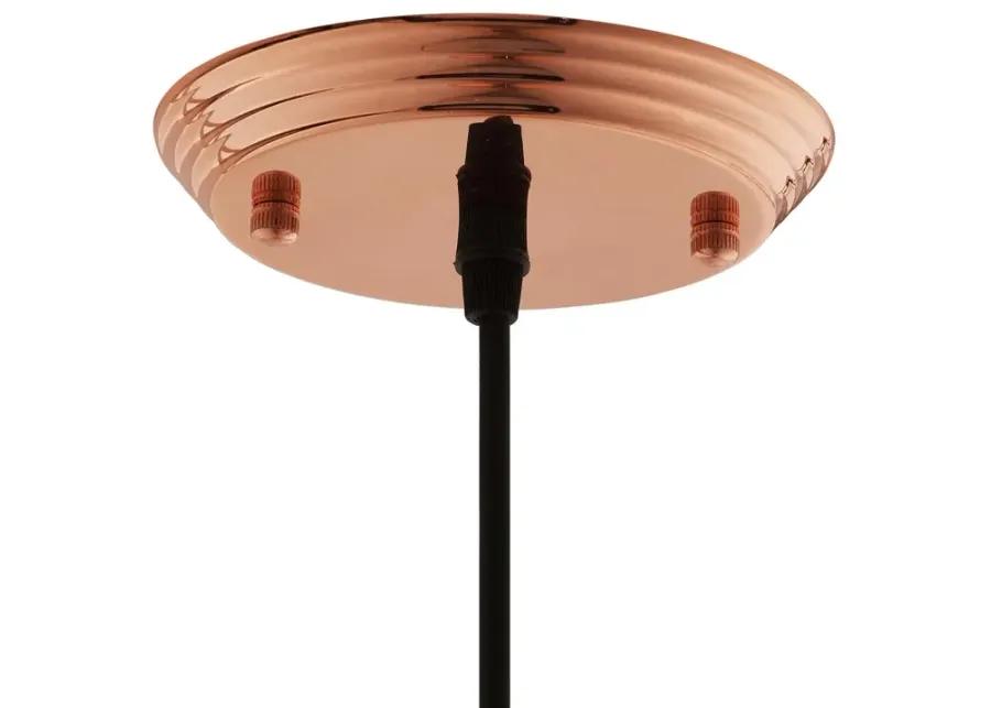 Dimple 11" Bell-Shaped Rose Gold Pendant Light