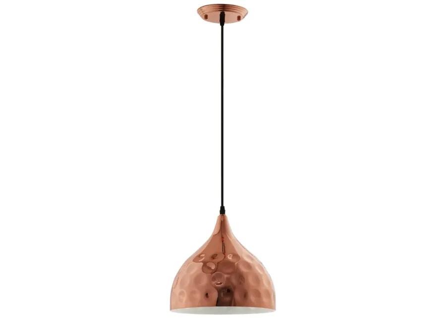 Dimple 11" Bell-Shaped Rose Gold Pendant Light