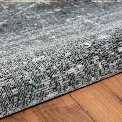 Ivy Impulse Abstract Charcoal Fusion Area Rug  5' x 7'6"