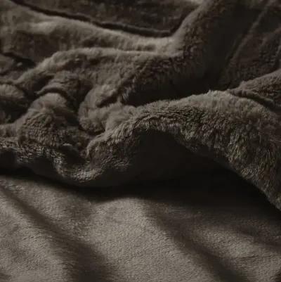 Madison Park Arctic Chocolate Ultra Plush Down Alternative Throw