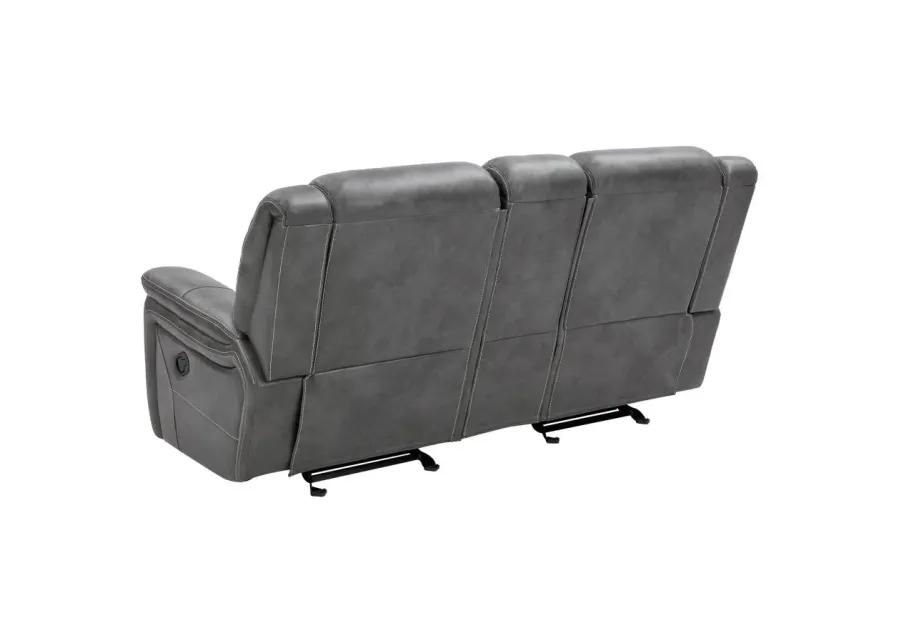 Conrad Upholstered Motion Loveseat Cool Grey