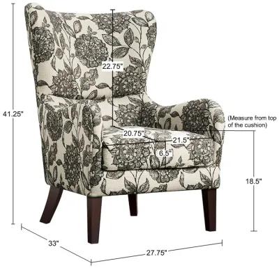 Madison Park Arianna Multi Swoop Wing Chair