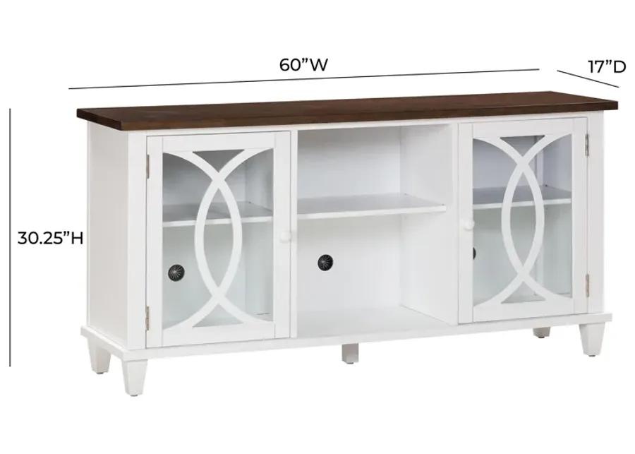 Presby White 60" Console