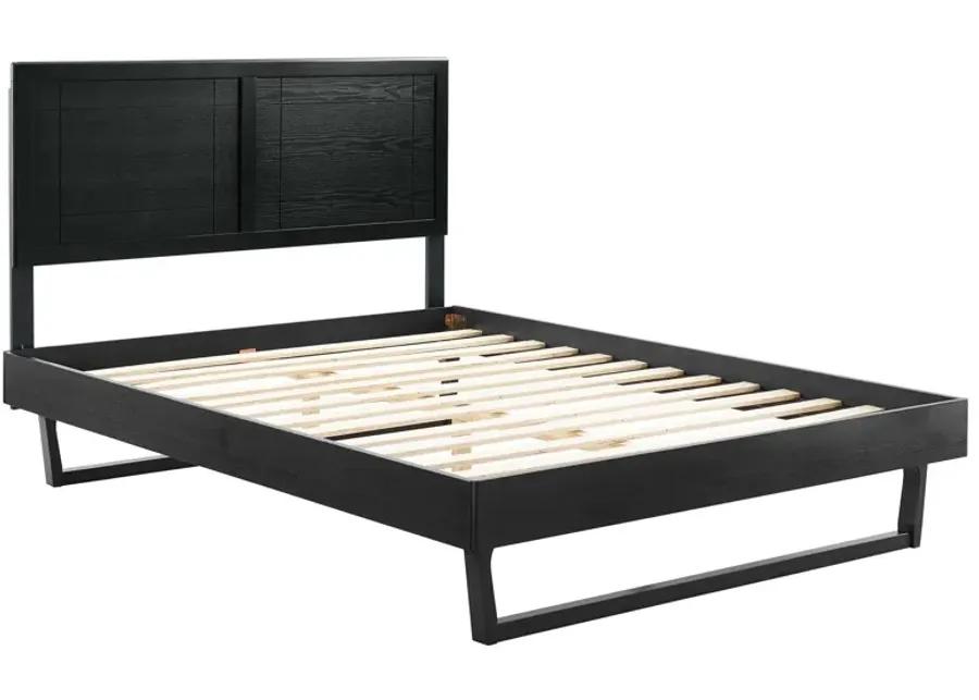 Marlee King Wood Platform Bed With Angular Frame