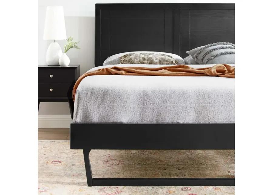 Marlee King Wood Platform Bed With Angular Frame