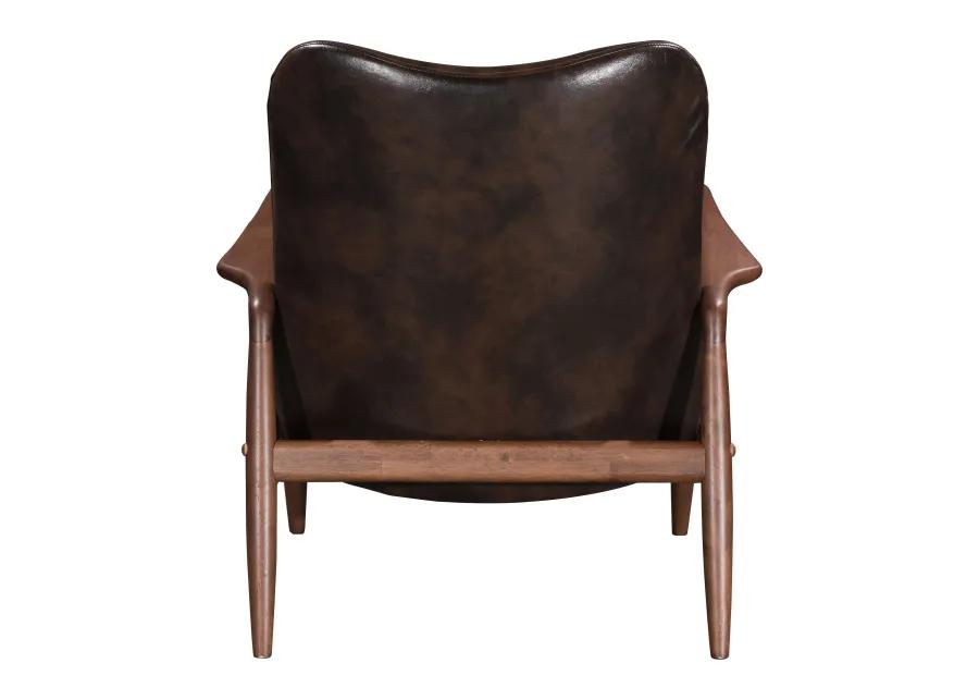 Bully Lounge Chair & Ottoman Brown