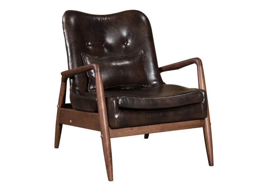 Bully Lounge Chair & Ottoman Brown