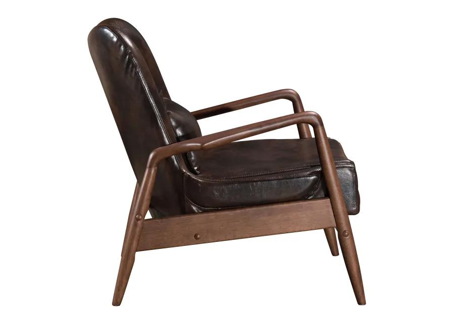 Bully Lounge Chair & Ottoman Brown