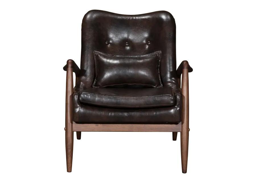 Bully Lounge Chair & Ottoman Brown