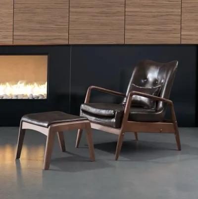 Bully Lounge Chair & Ottoman Brown