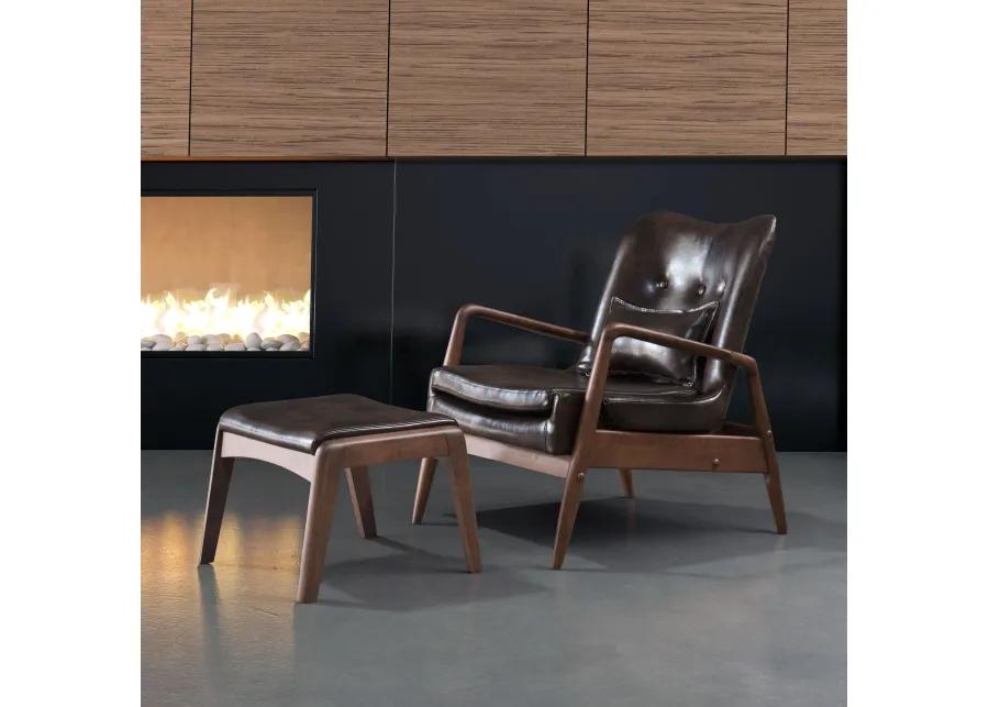 Bully Lounge Chair & Ottoman Brown