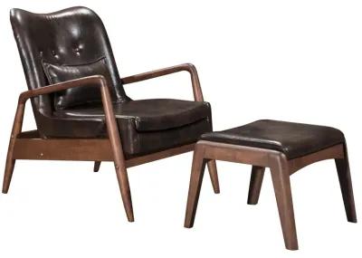 Bully Lounge Chair & Ottoman Brown