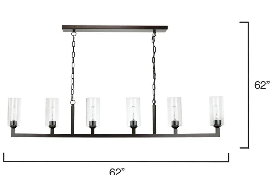 Linear 6-Light Chandelier