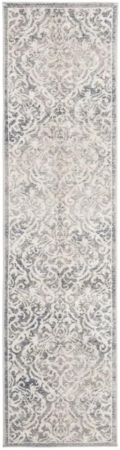 Brentwood 810 Light Grey / Blue 2' X 4' Accent Powerloomed Rug