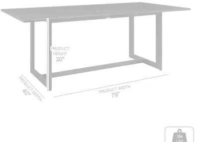 Cayman Outdoor Patio 5-Piece Dining Table Set in Aluminum with Grey Cushions