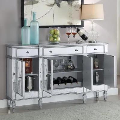 Aconitum 4-door Wine Cabinet Clear Mirror