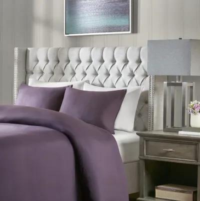 Madison Park Amelia Grey Upholstery Headboard