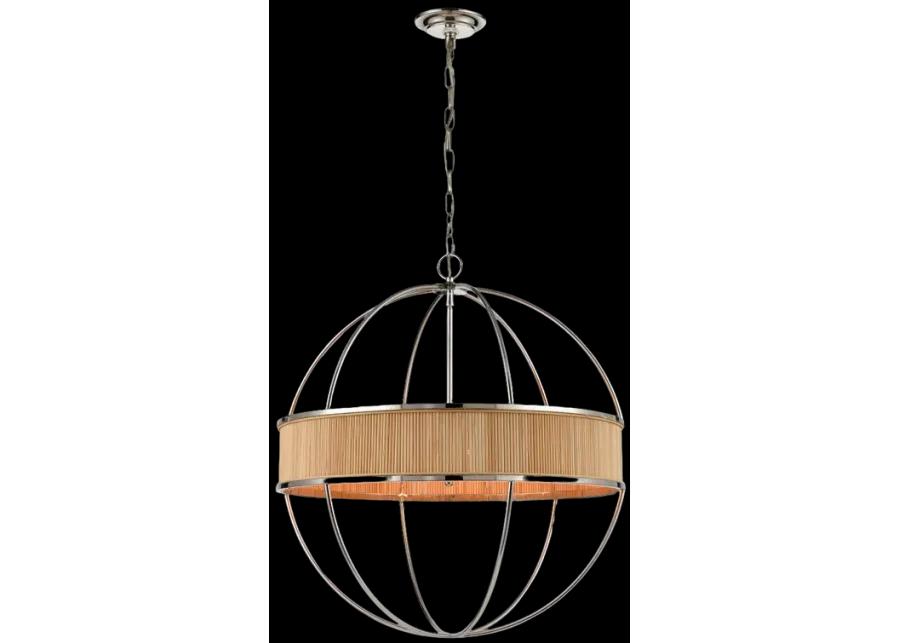 Ural 24" Wide 6-Light Pendant - Polished Silver