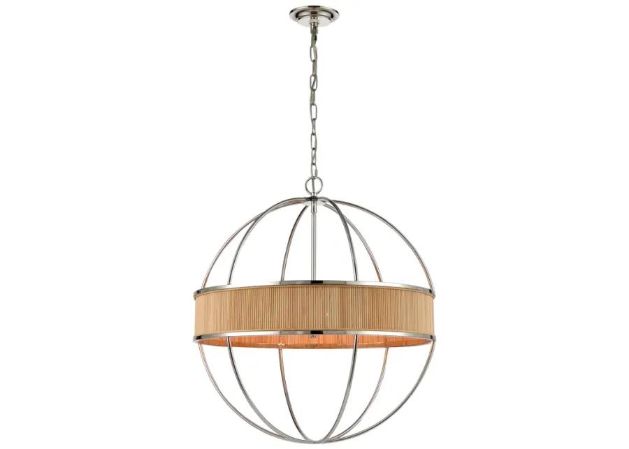 Ural 24" Wide 6-Light Pendant - Polished Silver