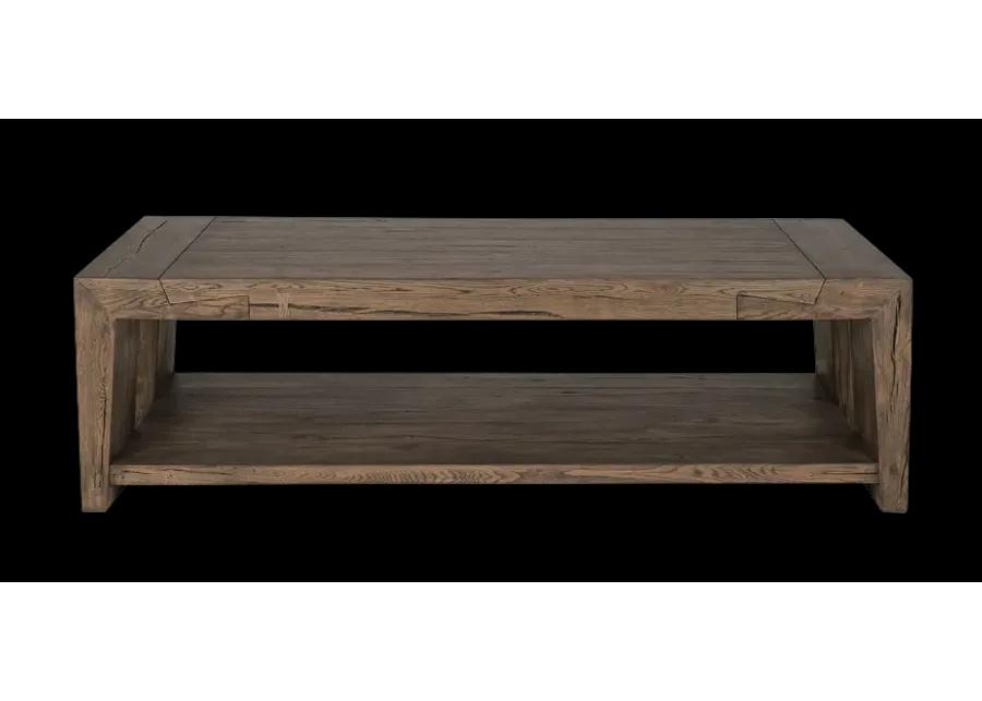 Troy Oak Coffee Table in Antique Brown