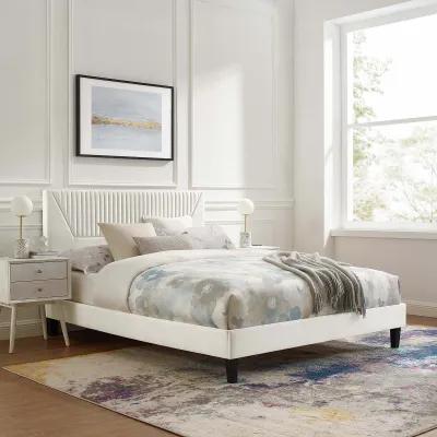 Yasmine Channel Tufted Performance Velvet Full Platform Bed