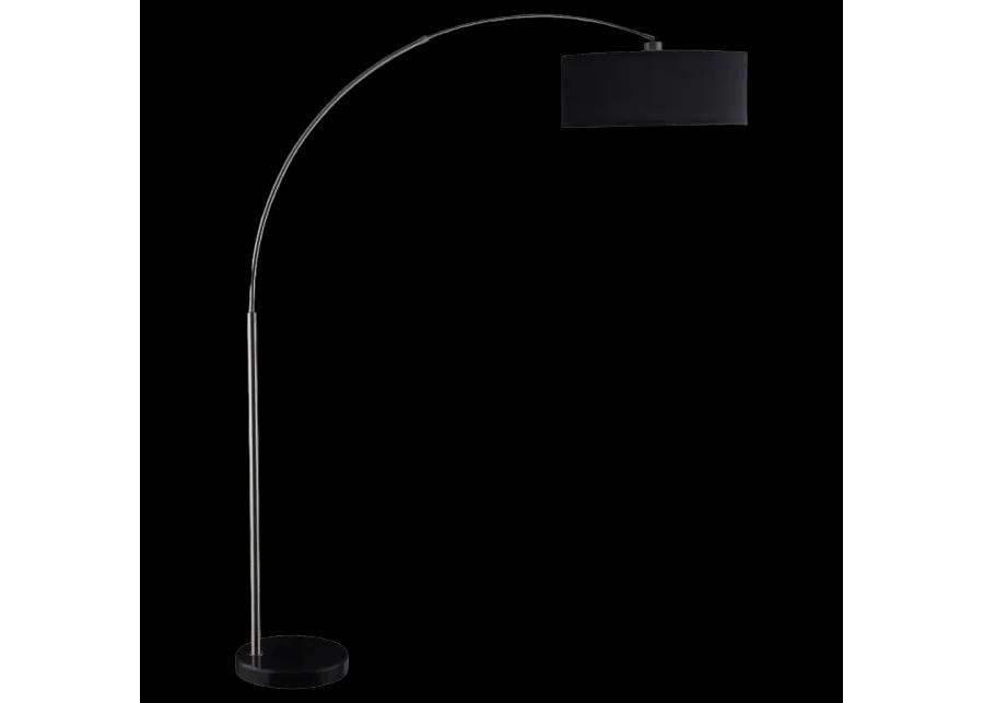 Albert Drum Shade Floor Lamp Black And Chrome