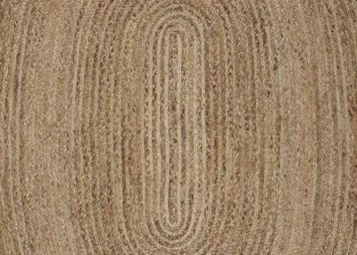 Nature Gray Contemporary Gradient Organic Jute Indoor Oval Area Rug 5' x 7'