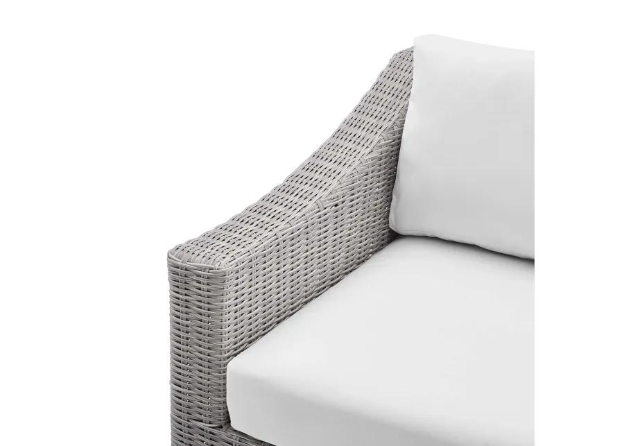 Conway Sunbrella® Outdoor Patio Wicker Rattan Left-Arm Chair