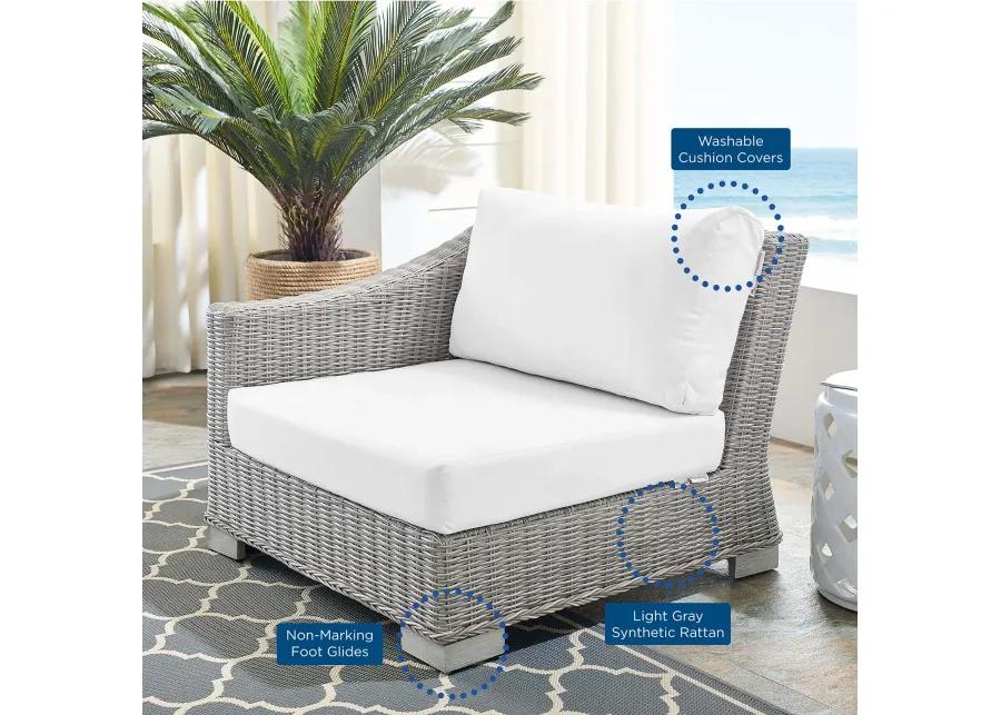 Conway Sunbrella® Outdoor Patio Wicker Rattan Left-Arm Chair