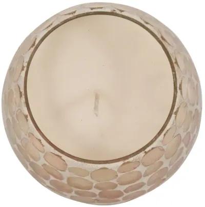 Glass, 4" 11 Oz Mosaic Scented Candle, Soft Pink