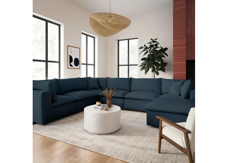 Cali Navy Modular Large Chaise Sectional