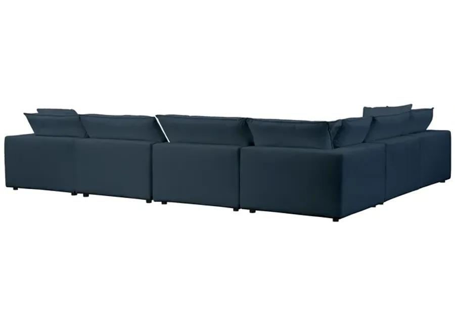 Cali Navy Modular Large Chaise Sectional