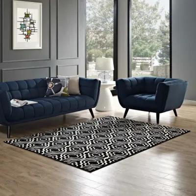 Frame Transitional Moroccan Trellis 5x8 Area Rug