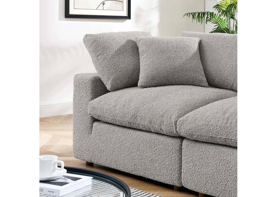 Commix Down Filled Overstuffed Boucle Fabric Loveseat