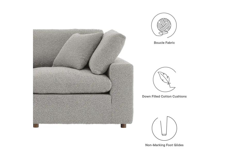 Commix Down Filled Overstuffed Boucle Fabric Loveseat