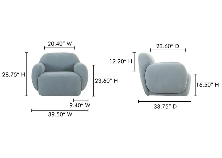 Hazel Lounge Chair Light Blue