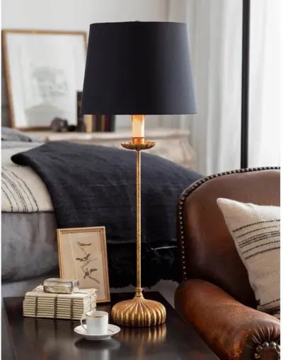 Clove Stem Buffet Table Lamp With Black Shade