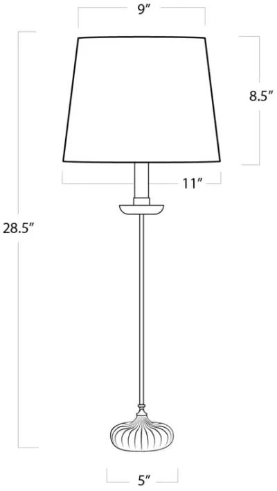 Clove Stem Buffet Table Lamp With Black Shade