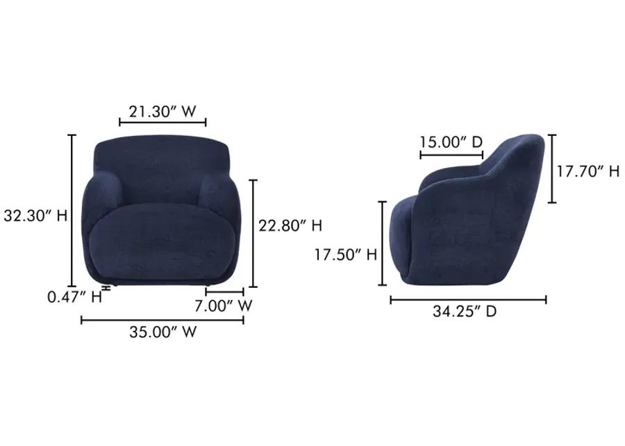 Stevie Lounge Chair Navy