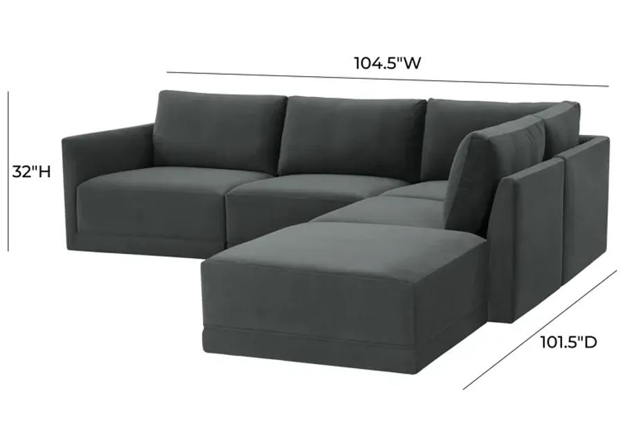 Willow Charcoal Modular RAF Sectional