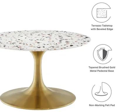 Lippa 28" Round Terrazzo Coffee Table